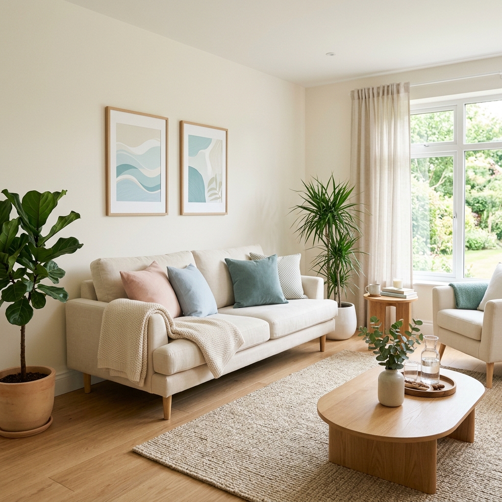 Clean and calming living space